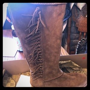 UGG leather moccasin boots